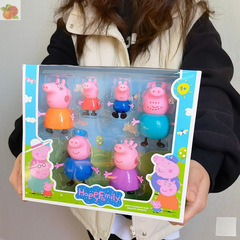 ペッパピッグの誕生日の女の子4人、クロスボーダーキャラクターおもちゃ、男の子と女の子のセット、ままごと