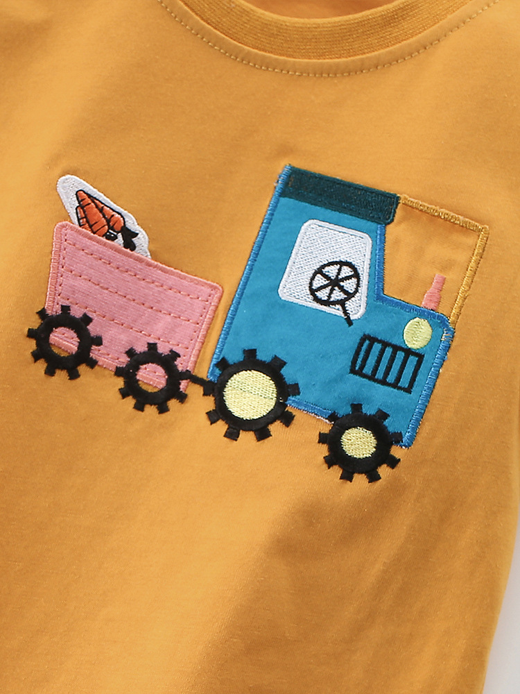 Malwee transfronterizo niño de manga corta verano nuevo estilo camiseta de aire extranjero Europa y América niños de cuello redondo chaqueta de algodón
