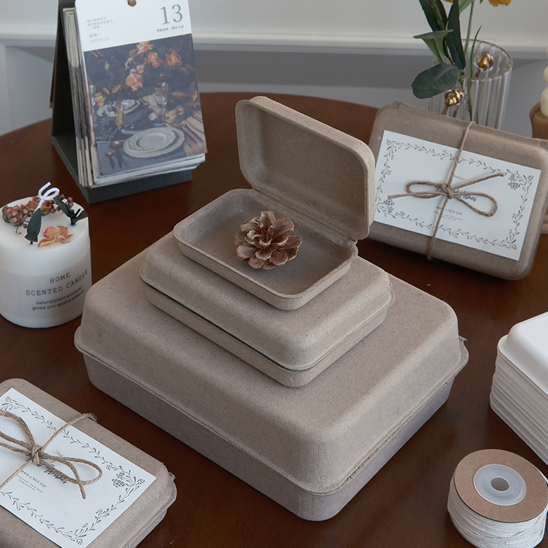 Environmentally Friendly Degradable Paper Pulp Box Jewelry Box Packaging Accessories Daily Necessities Ready-Made Ring Necklace Handmade Soap Gift Box Environmentally Friendly Degradable Paper Pulp Box Jewelry Box Packaging Accessories Daily Necessities Ready-Made Ring Necklace Handmade Soap Gift Box