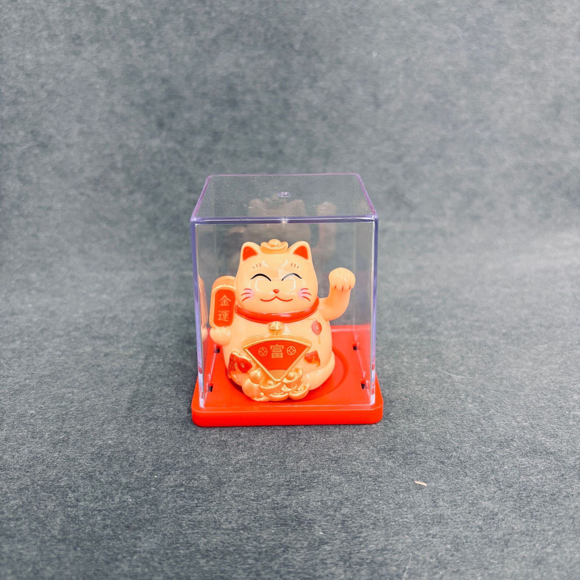 Gato de la suerte solar pequeño gato de la mano de la energía de la luz gato mini gato interior del coche regalo de la oficina decoración de apertura