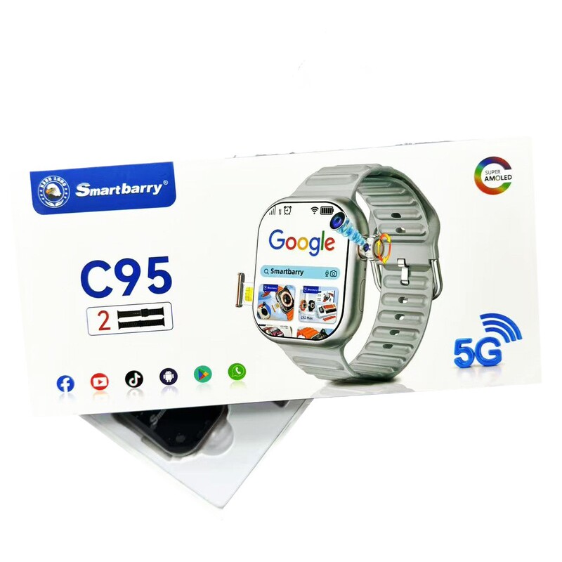 国境を越えた人気の C95 スマートウォッチ カード 5G フルネットワーク コミュニケーション 190 度回転カメラ Android + Google アプリ|undefined