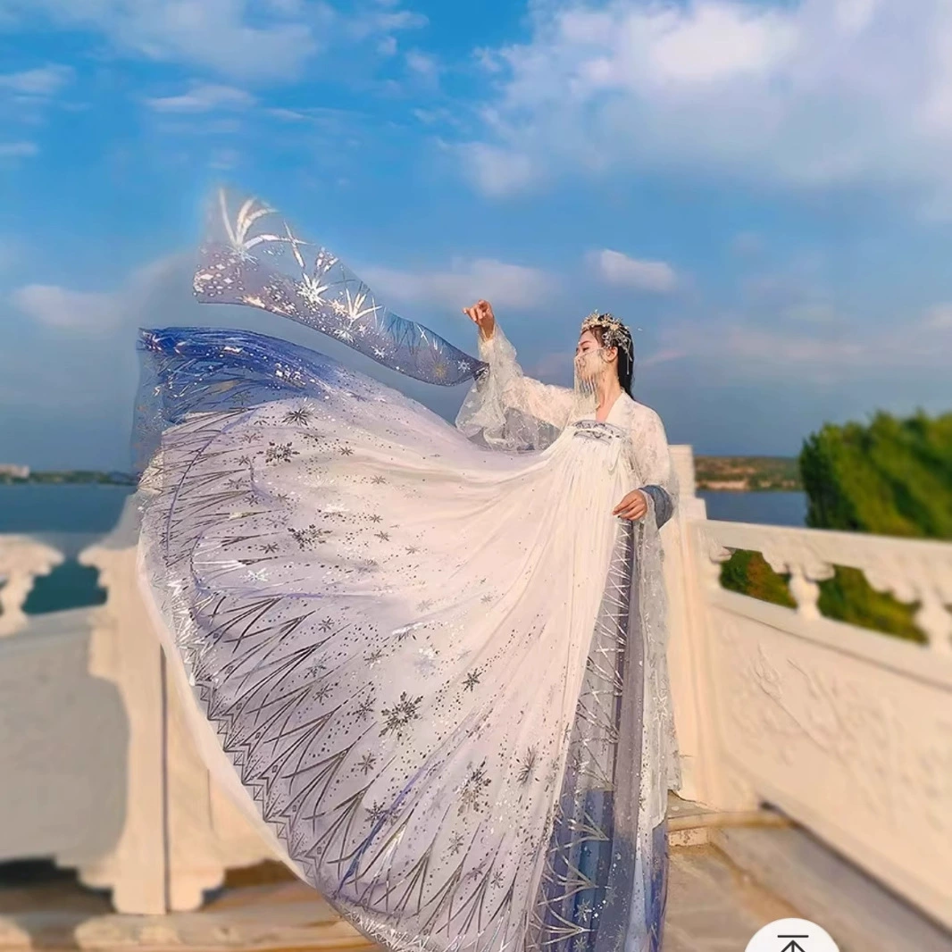 Династия Тан Принцесса Ханфу Новый 2024 летний костюм