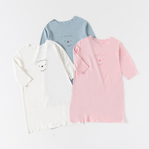 Infant Boneless Modal Long-Sleeve Bodysuit Spring and Autumn Thin Baby Ice Silk Pajama Children's Homewear Air Conditioning