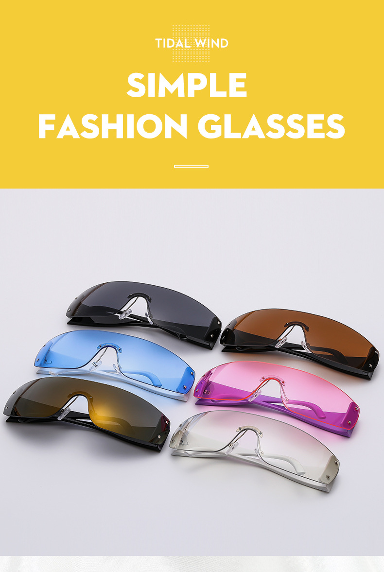 Y2k Five-pointed Star Frameless Sunglasses For Women Retro Style_voghion.com