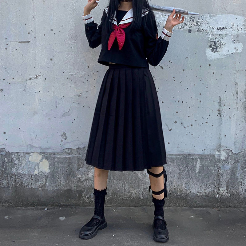 智贝主图_3【48小时发货】血色玫瑰原创正统不良jk制服关