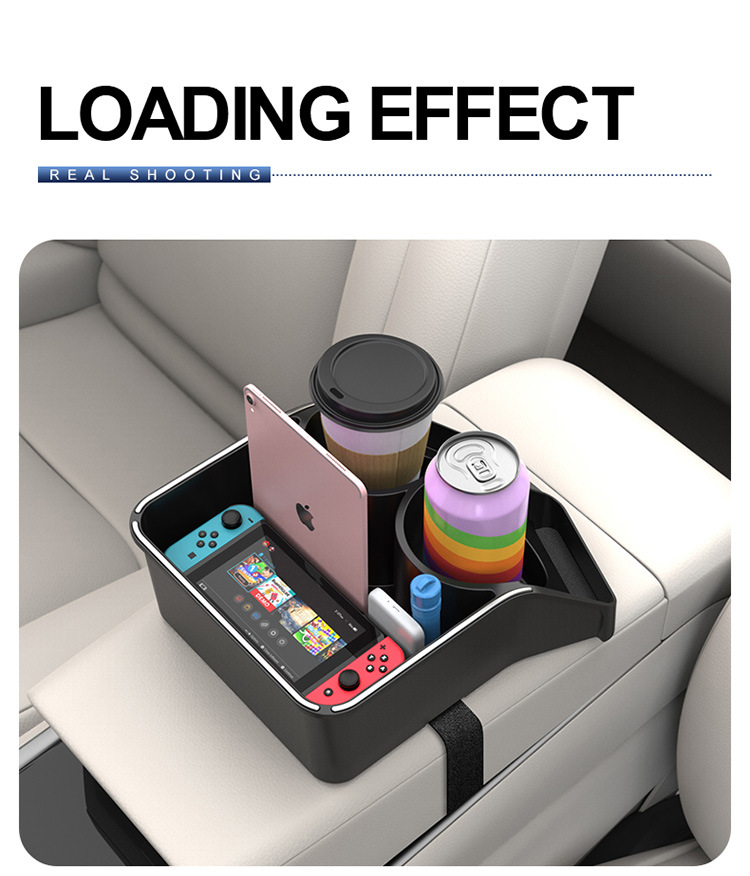 Car armrest box storage box storage box tissue box car middle storage high-grade multi-functional water cup holder cross-border