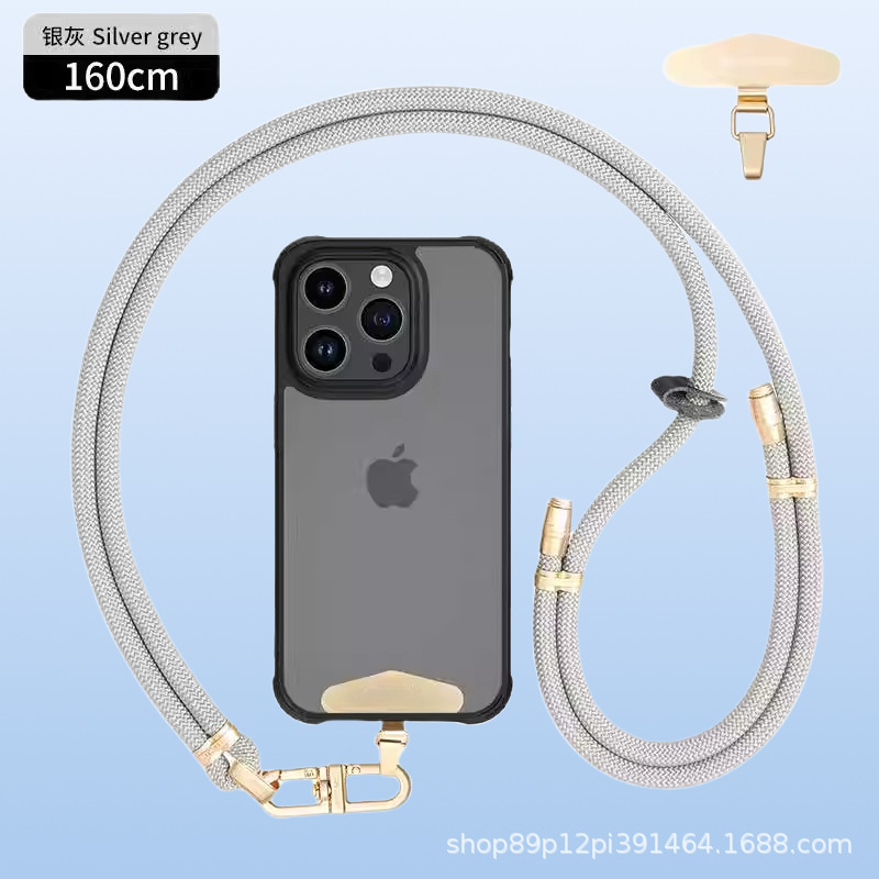 8mmクロスボディ、バックホルターネック携帯電話ストラップ、調節可能なハイエンドメタルバックルスペーサー、屋外紛失防止カメラストラップ|undefined