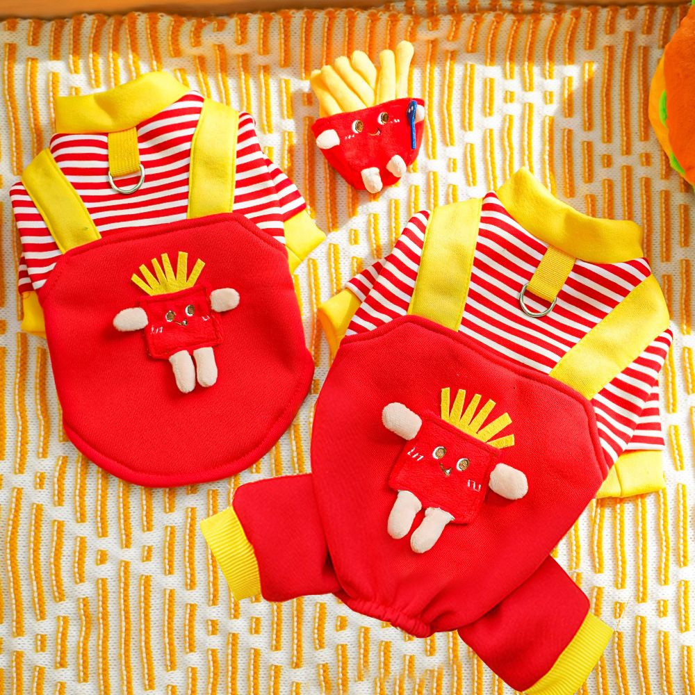 Pet cuatro patas ropa de perro gato otoño invierno más camiseta de pelusa perro de tamaño medio Kofa斗 puede traer artículos para gatos