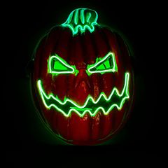 Halloween Easter Party Dance Club Pumpkin Head Horror LED Light-Up Mask Party Pumpkin Head