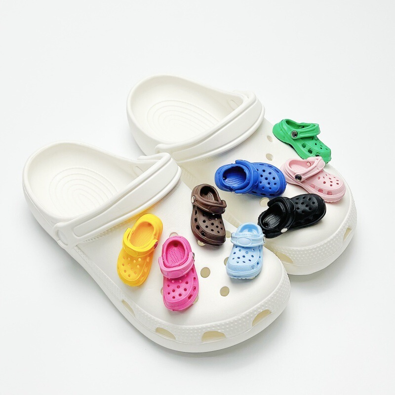 Croc Shoe Accessories Mini Shoe Charms Realistic Small Slippers DIY Cute Cartoon Quirky Shoe Charms Shoe Decoration Accessories