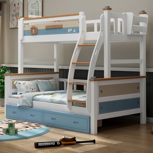 All solid wood bunk bed, children's bed, multifunctional bunk bed, high and low bed, bunk bed, economical bunk bed
