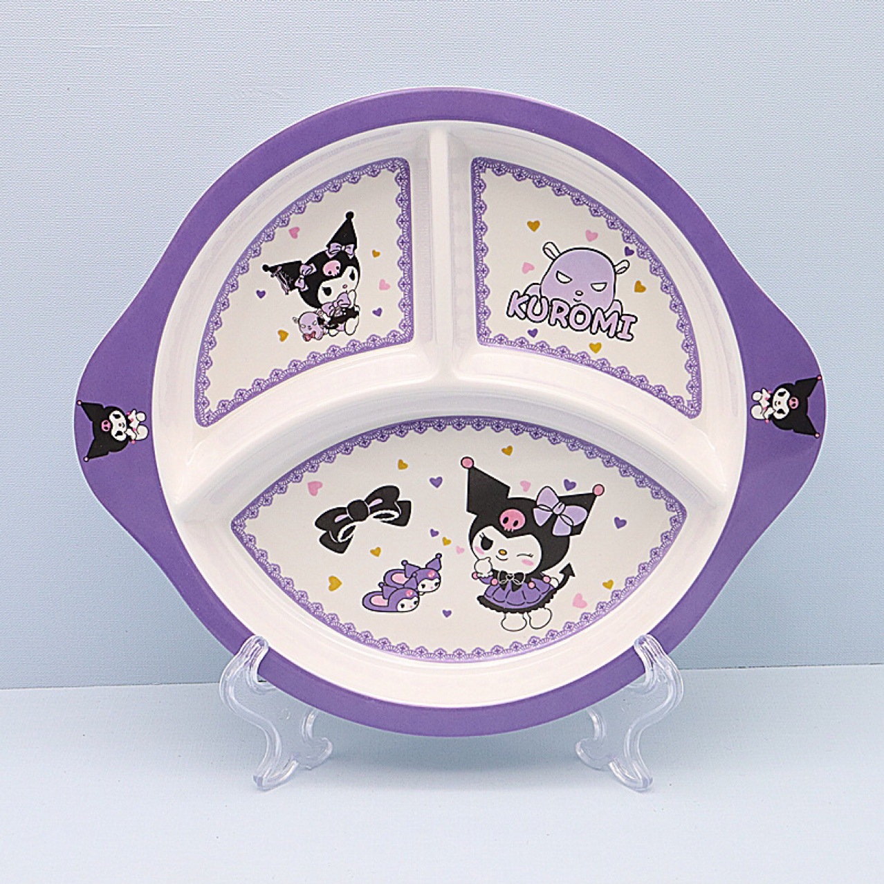 元のメーカーの卸売り膜の中で子供の段の食事の皿の円形の多格の子供の食器の3段の4段の食事の皿を貼ります。