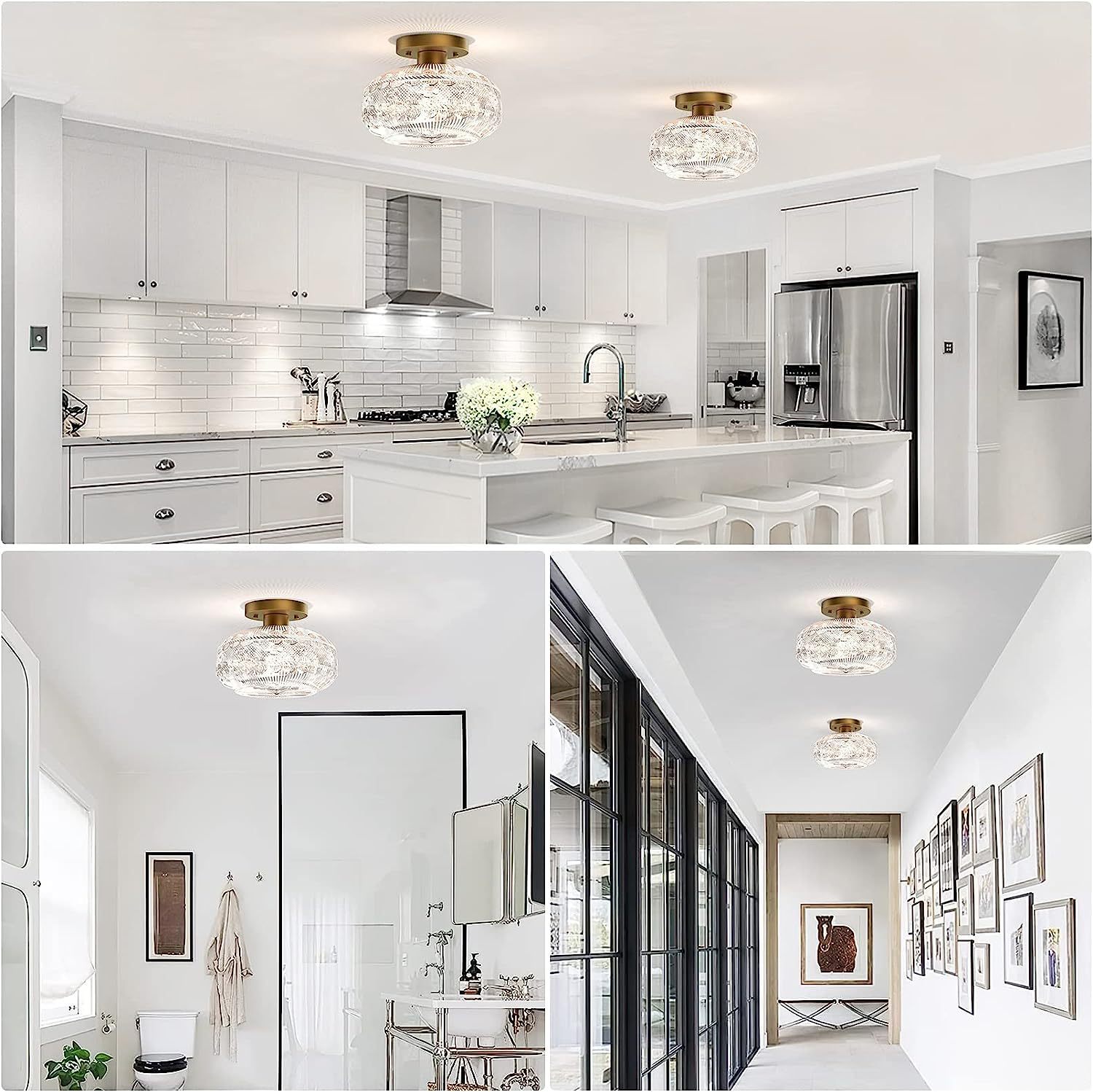 Lámpara de techo de linterna de dormitorio transfronteriza china estilo americano lujoso lámpara candelabro de la sala de estar porche luz de pasillo