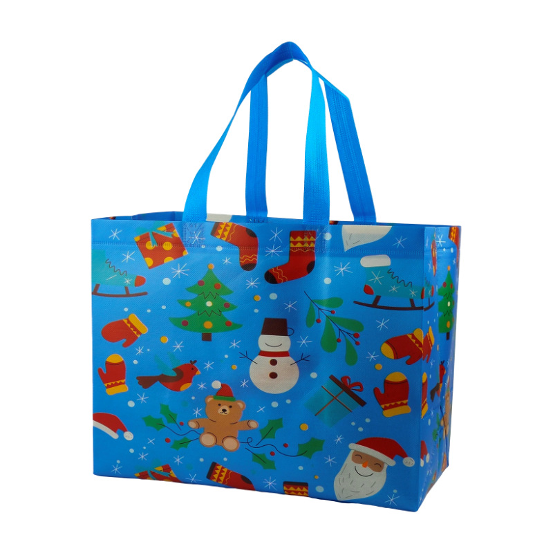 Bolso no tejido de Navidad bolso de mano logotipo personalizado gran película de dibujos animados transfronterizos alta sensación bolsa de embalaje de regalo