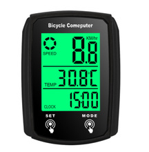 码表自行车装备黑色触摸大屏迈速表总里程温度带夜光计速里程