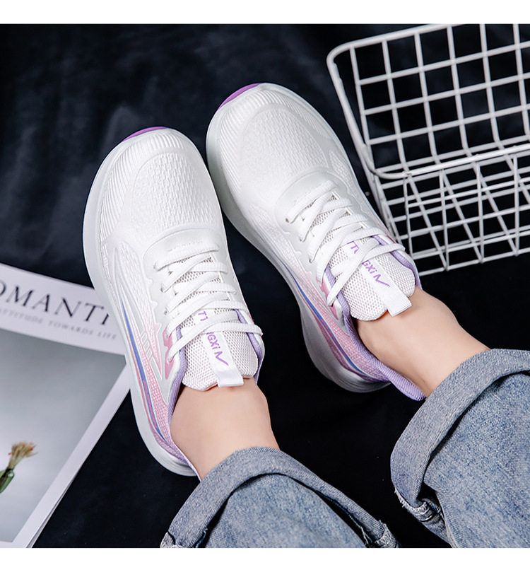 Giày thể thao nữ sneaker cổ thấp mặt lưới thoáng khí đế cao su chống trượt siêu nhẹ — 339 Màu hồng bay, 339 màu tím bay, 339 Feiwei-Hồng [Đóng hộp], 339 Feiwei-Tím [Đóng hộp] chi tiết 11