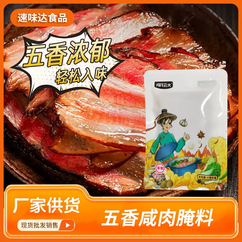 五香浓郁咸肉腌料 腊鱼腊肉腌制复合调味料 袋装家用五香咸肉腌料