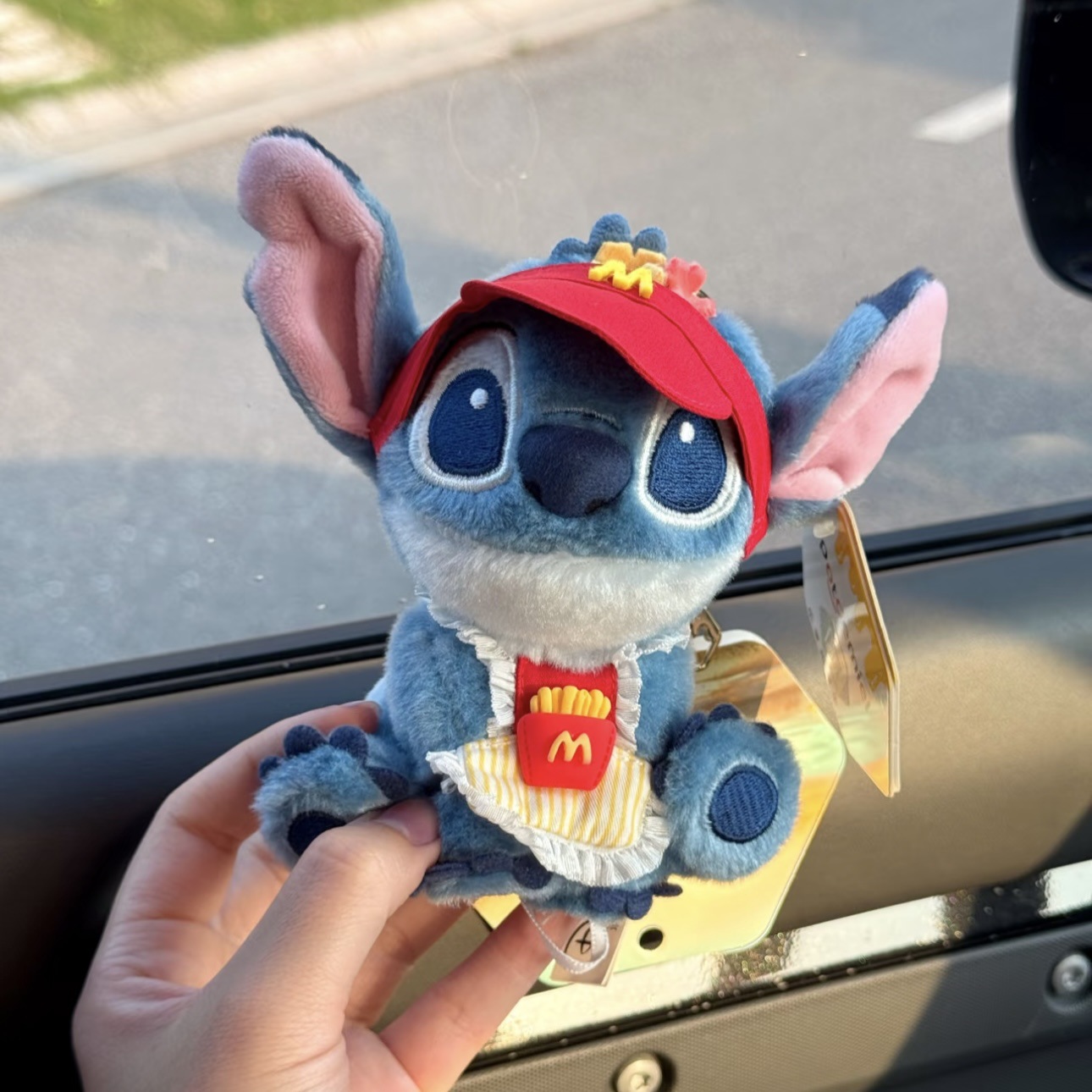 Genuino lindo Stitch Star Baby dibujos animados muñeco de peluche Stitch colgante llavero muñeca colgante regalo