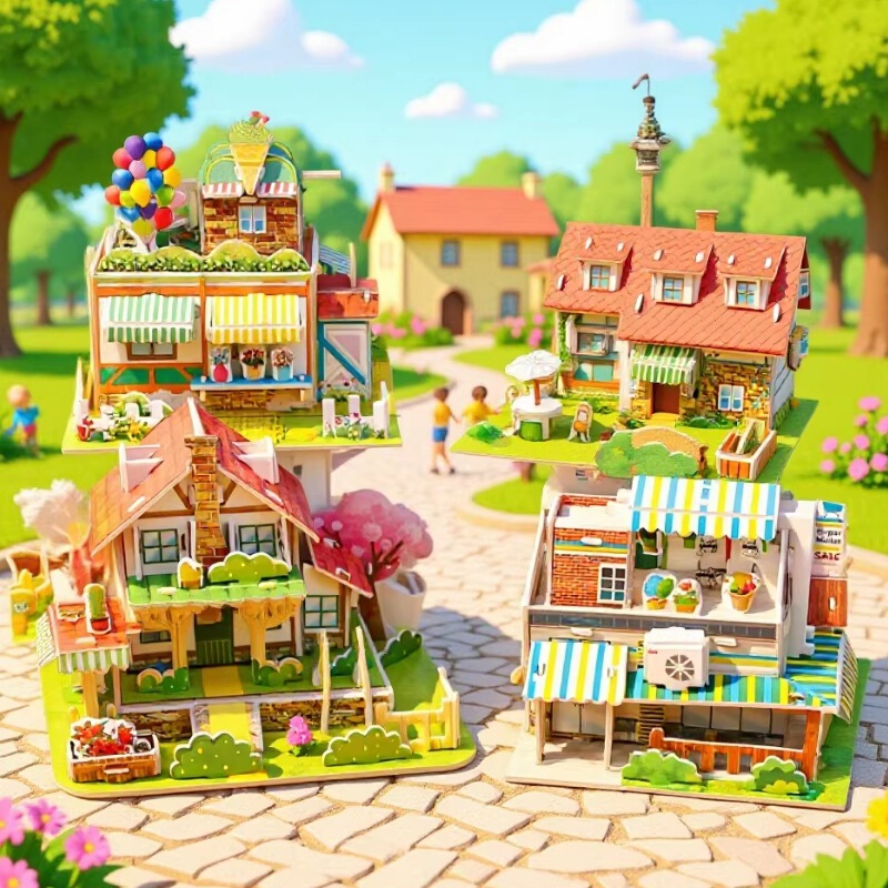 Creative 3D Stereo Puzzle Student Cartoon DIY Handmade Kidsren 3-6 Years Old Early Education Educational Toys Gifts Wholesale