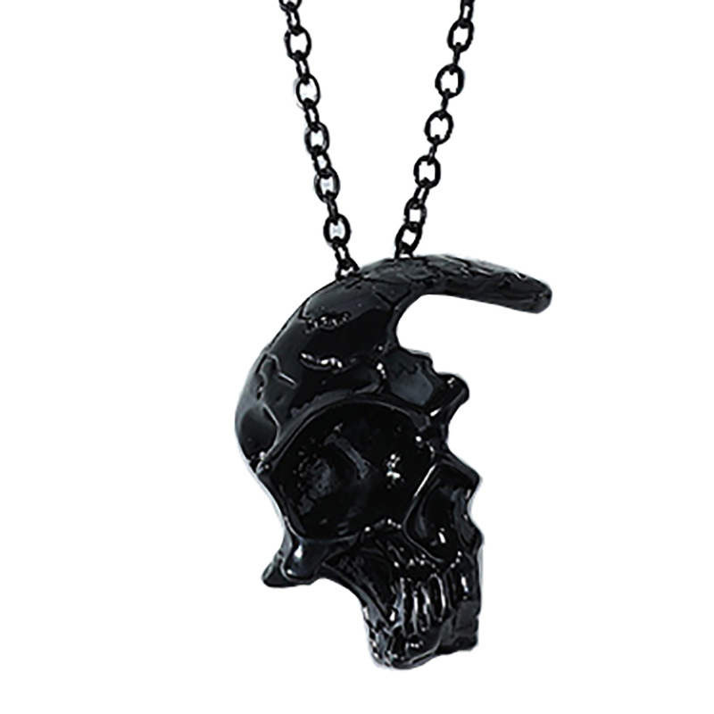 Collar de calavera para hombre, diseño avanzado, moda hip hop europea y americana