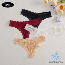 欧美性感蕾丝低腰女士内裤交叉绑带迷人蕾丝女士丁字裤跨境爆款