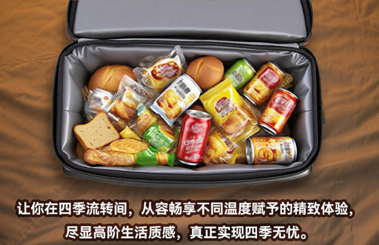 Guoer 18L Car Refrigerator Bag with Dual Hot and Cold Control, Portable Outdoor Camping Cooler and Insulated Box for Car and Home Use