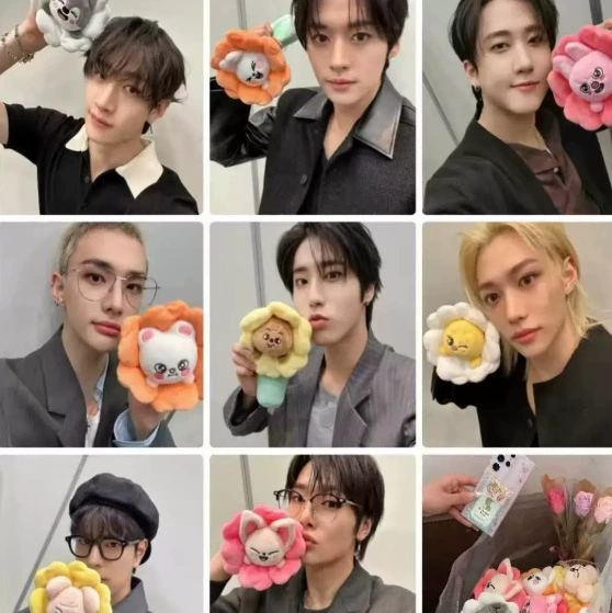 Мягкий пенал (StrayKids SKZOO) в виде цветка с персонажем, милый органайзер