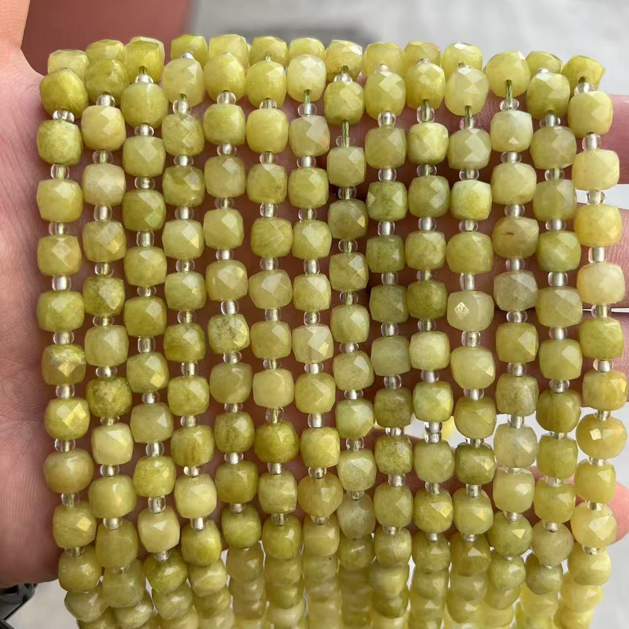 All Seasons Season A String Diameter 8mm Natural Stone Geometric Square Faceted Jewelry Accessories Beads