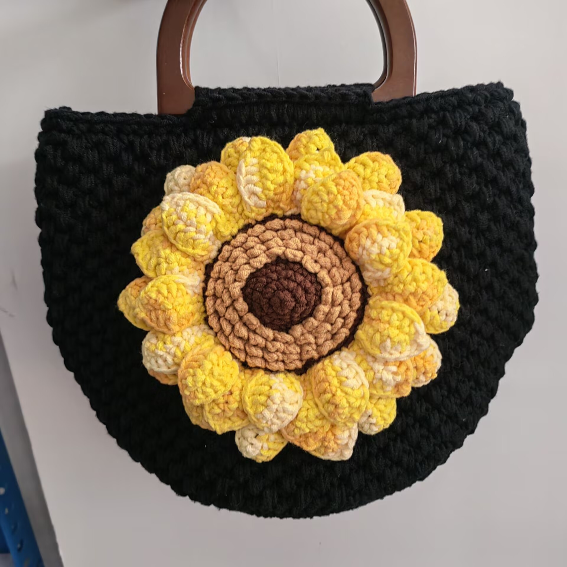 Estilo elegante Sheffield línea gancho tejido gran bolso de fresa bolso de teléfono móvil regalo de vacaciones de la familia hecha a mano