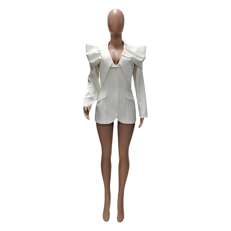 Saco Blazer para Mujer con Mangas Jamón Ajustado para Oficina