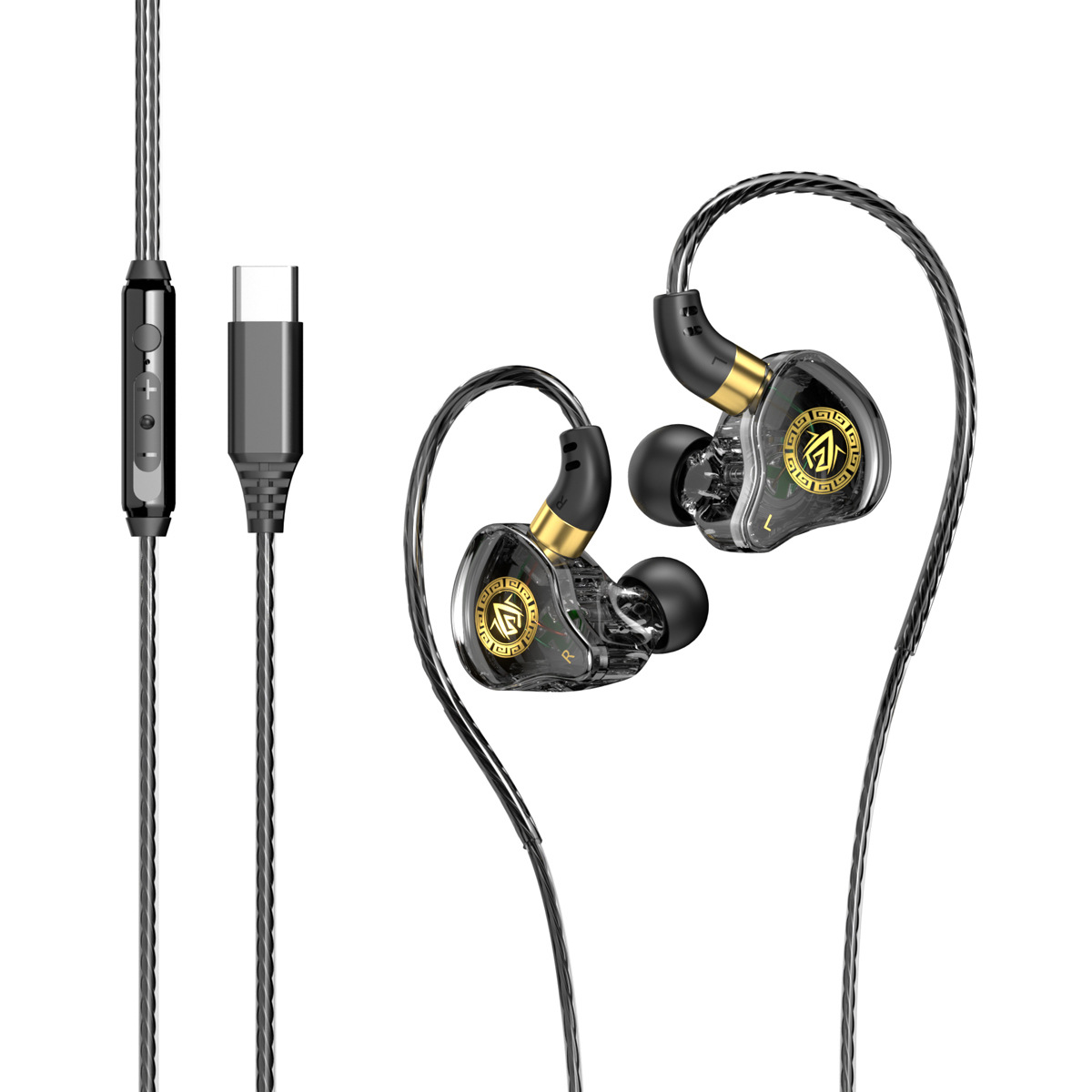 Nuevos auriculares con cable tipo C, intraaurales, de alta fidelidad, con control por cable para teléfono móvil, para juegos y deportes electrónicos, compatibles con Apple