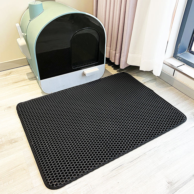 EVA 猫砂マット二重層持ち出し防止効率的なフィルター制御砂マット防水滑り止めペット猫マット|undefined