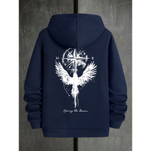F 73894 Print casual hooded sweatshirt ӡ��������ñ����