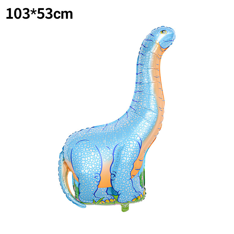 Globos de aluminio con diseño de animales de dibujos animados con temática de dinosaurios para decoraciones de fiestas de cumpleaños infantiles image 9