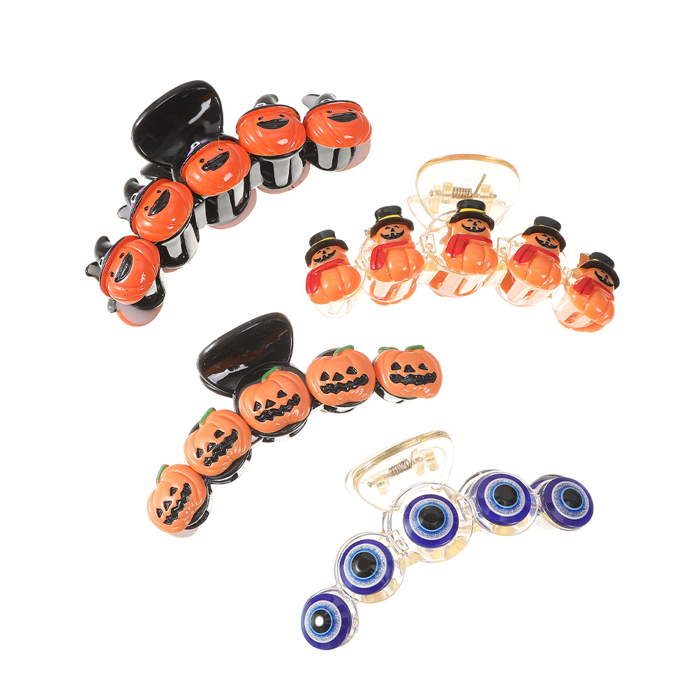 Fantasy and Strange Orange Pumpkin Magic Wizard Hat Children's Bizarre Hairpin Party Cute Hair Accessories_voghion.com