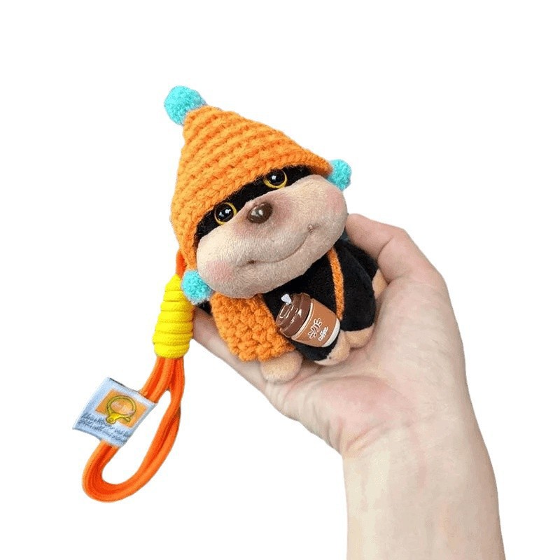 Bolsa de perrito de abeja colgante de coche muñeca de peluche lindo llavero joyería niña pareja regalo