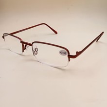 3元多女士金属老花整款度数齐全外贸半框老花眼镜放大红色老视眼
