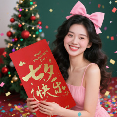 2025新款七夕快乐超大红包送老公老婆男女朋友创意个性仪式感红包