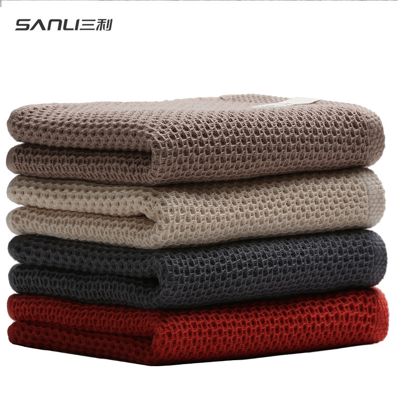Sanli towel factory direct supply summer new cotton towel and quilt towel increase absorbent honeycomb towel wholesale