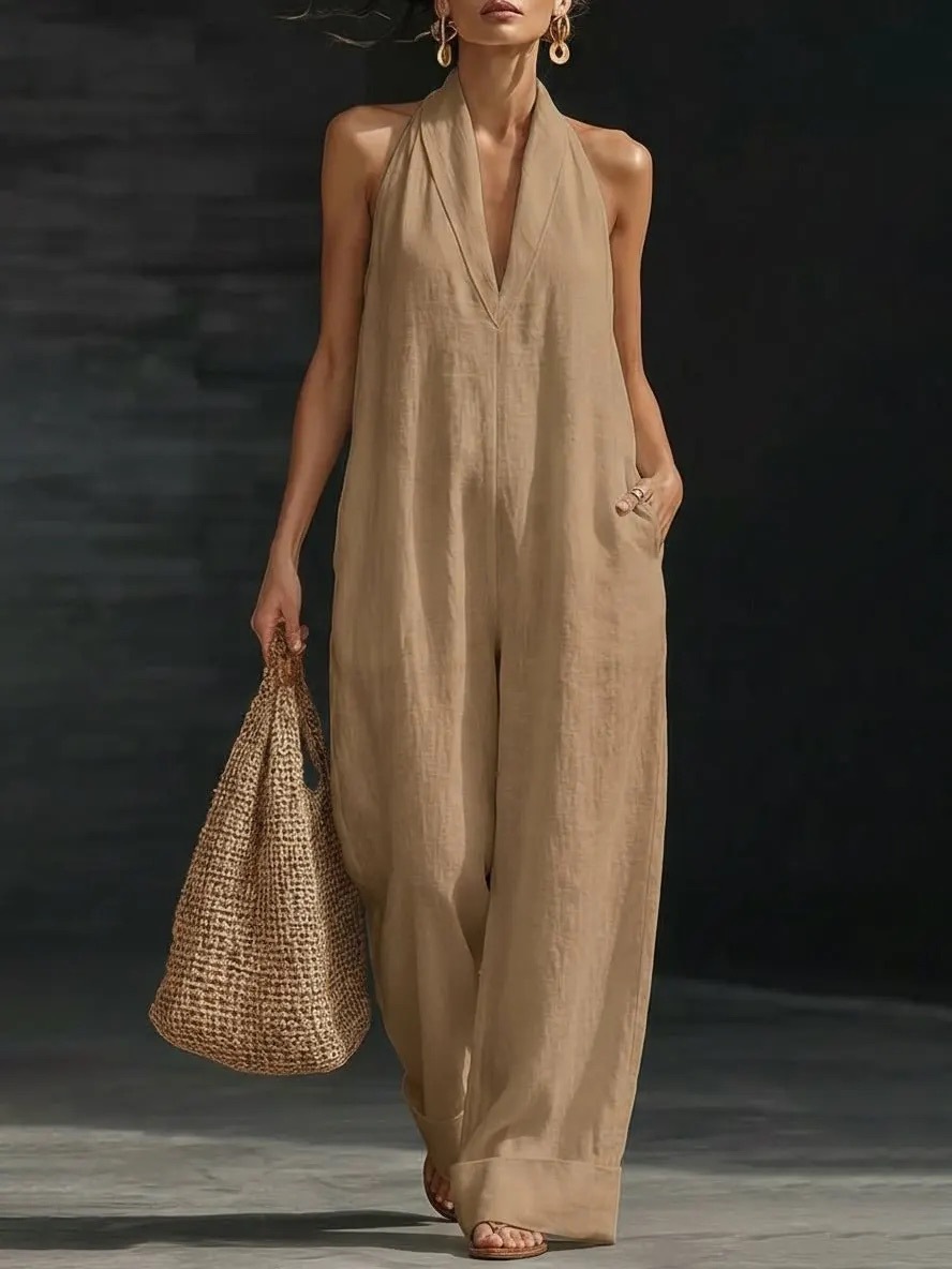 Women's Clothing Women's Sleeveless Jumpsuit Style Best Selling Simple Elegant Comfortable For Formal & Casual_ecoleips.com