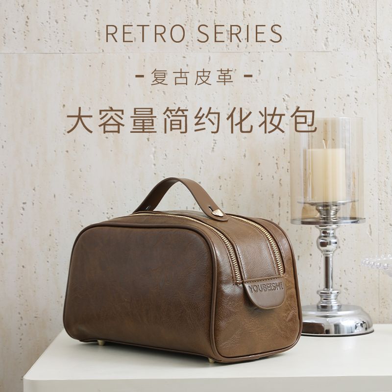 Bolsa de maquillaje portátil de gran capacidad para mujeres almacenar maquillaje portátil impermeable nuevo viaje bolsa de almacenamiento de lavado venta caliente