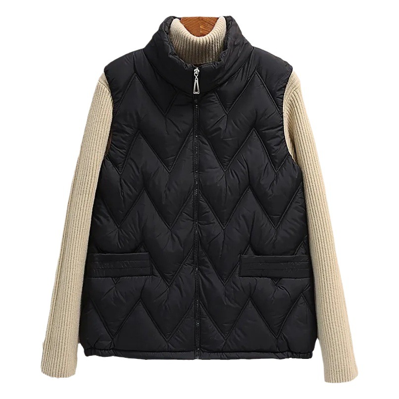 Down cotton vest women's autumn and winter fashion mom vest jacket loose lightweight vest waistcoat warm cotton coat top