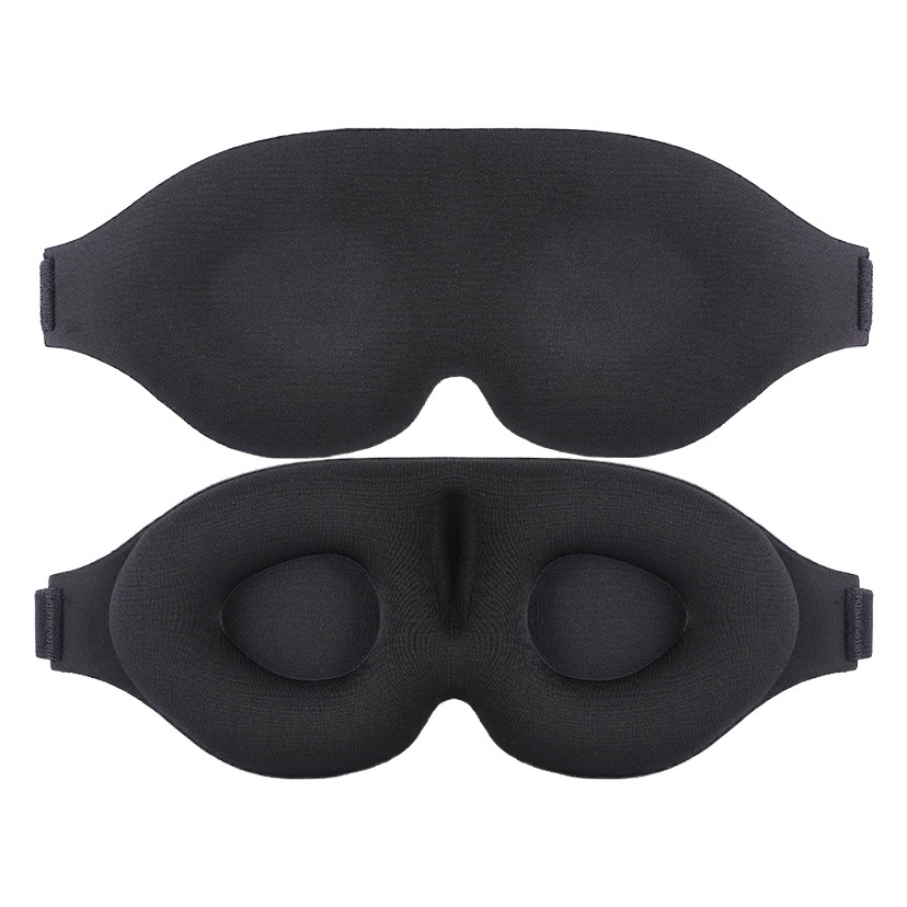 Amazon venta caliente 3d máscara de ojo para dormir tridimensional viaje máscara de ojo de algodón con memoria sombreado sin presión de cuatro piezas en stock