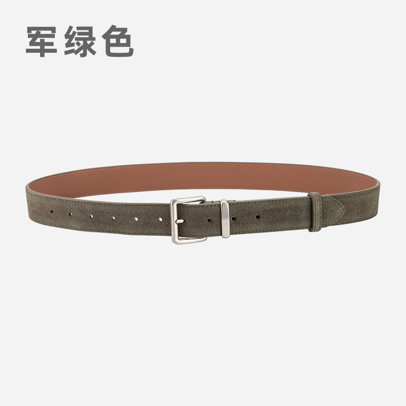 复古腰带女高级感真皮磨砂反绒百搭配毛衣裙子牛仔裤皮带工厂批发|undefined