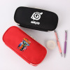 Naruto Pencil bag Sasuke Xiao Organization Naruto comic canvas Stationery bags coin purse zipper Pencil case