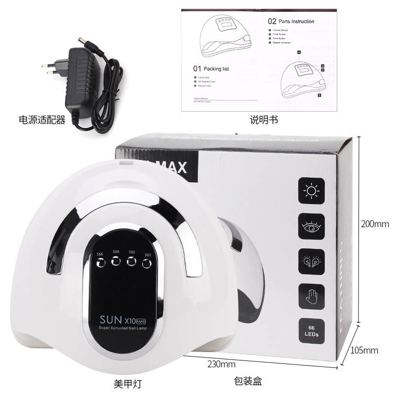 Lámpara portátil de uñas, lámpara de terapia de luz de alta potencia, lámpara de horneado de uñas, tienda de uñas, máquina especial de secado rápido de uñas 280w