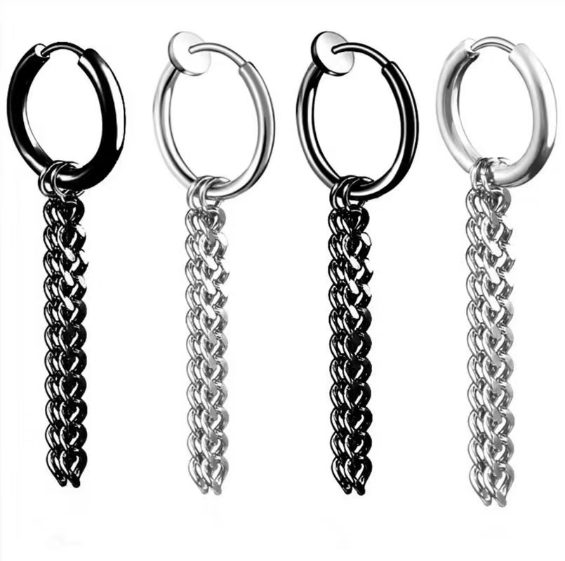 Fashionable trend long earrings stainless steel