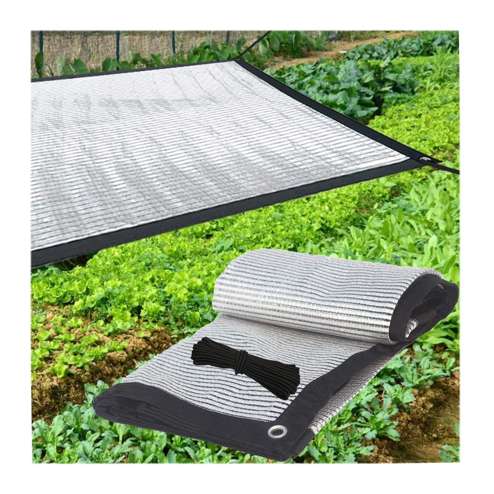 白色遮阳网防晒网加密外贸亚马逊阳台庭院多肉楼顶降温遮阴网90%