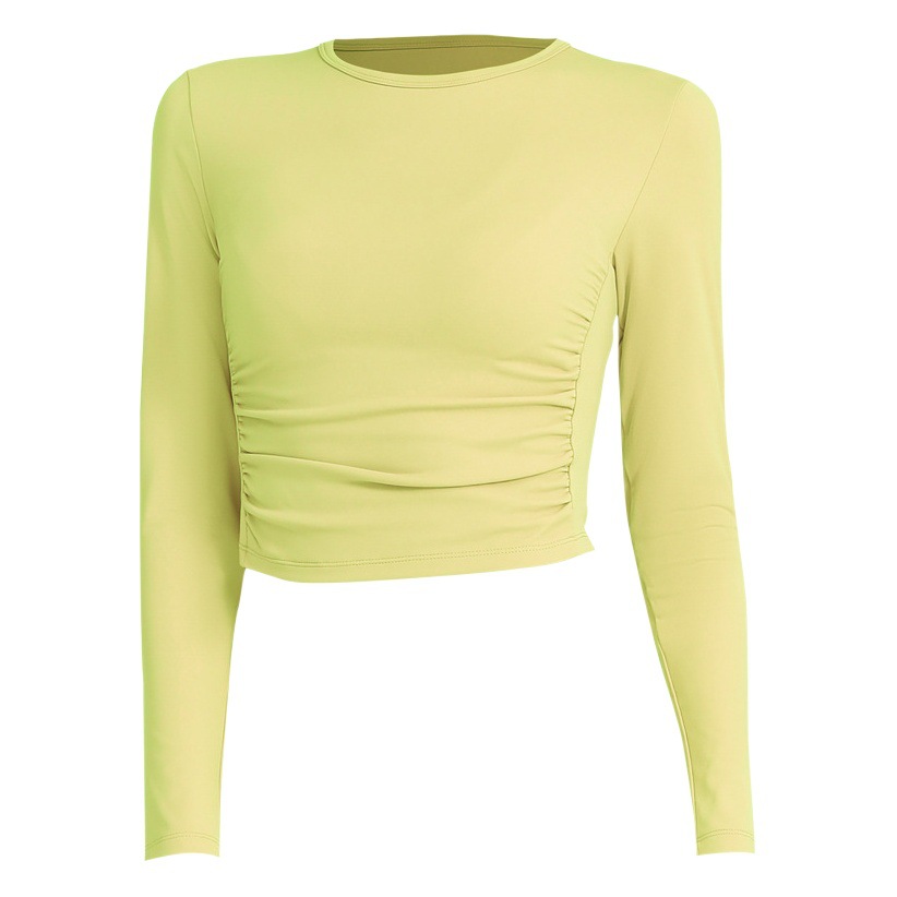 Ropa de yoga ajustada original europea y americana primavera y otoño deportes Camiseta de manga larga ropa de secado rápido correr fitness superior al por mayor