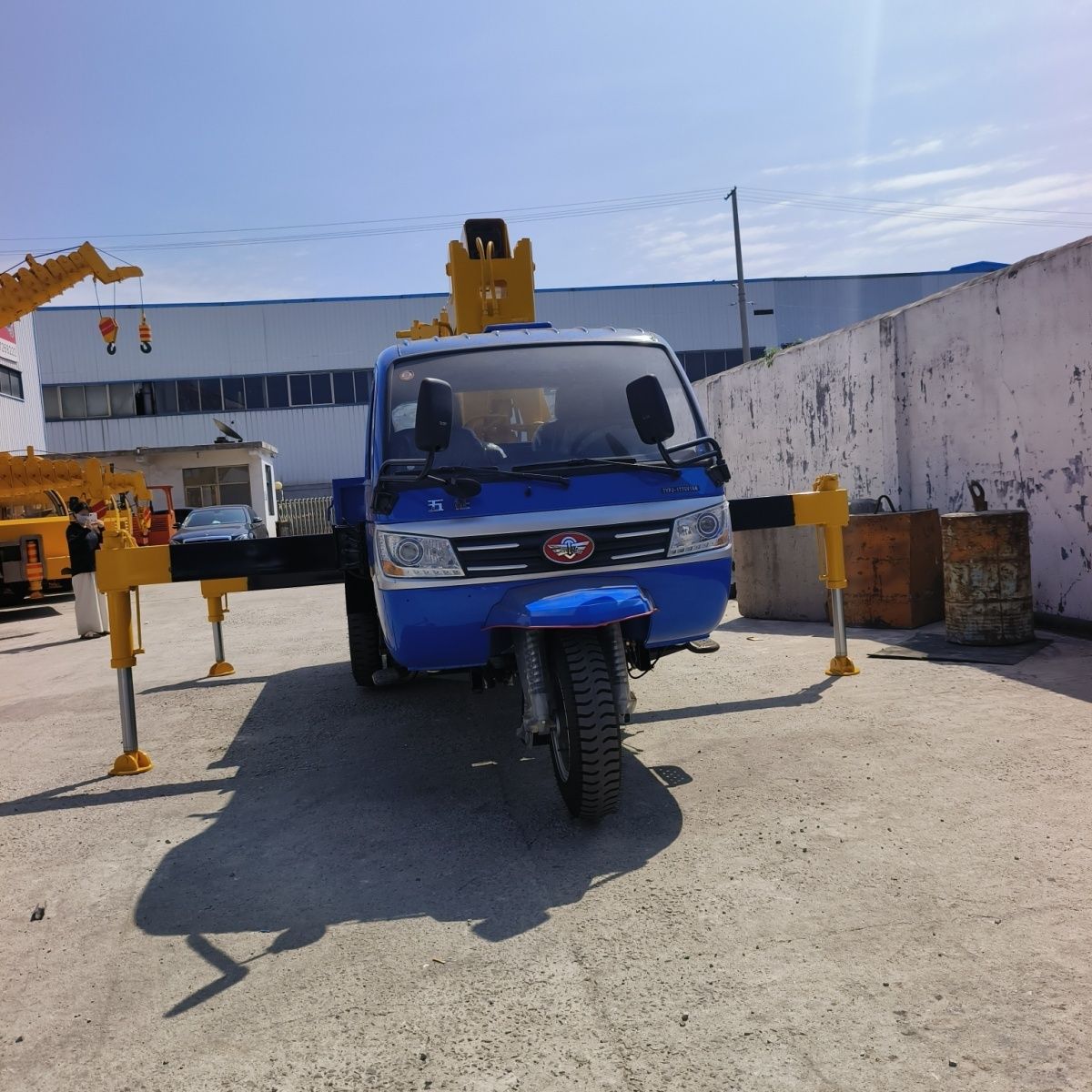 5吨新款五征随车时风同款柴油农用三轮车工地工程自卸翻斗车马子